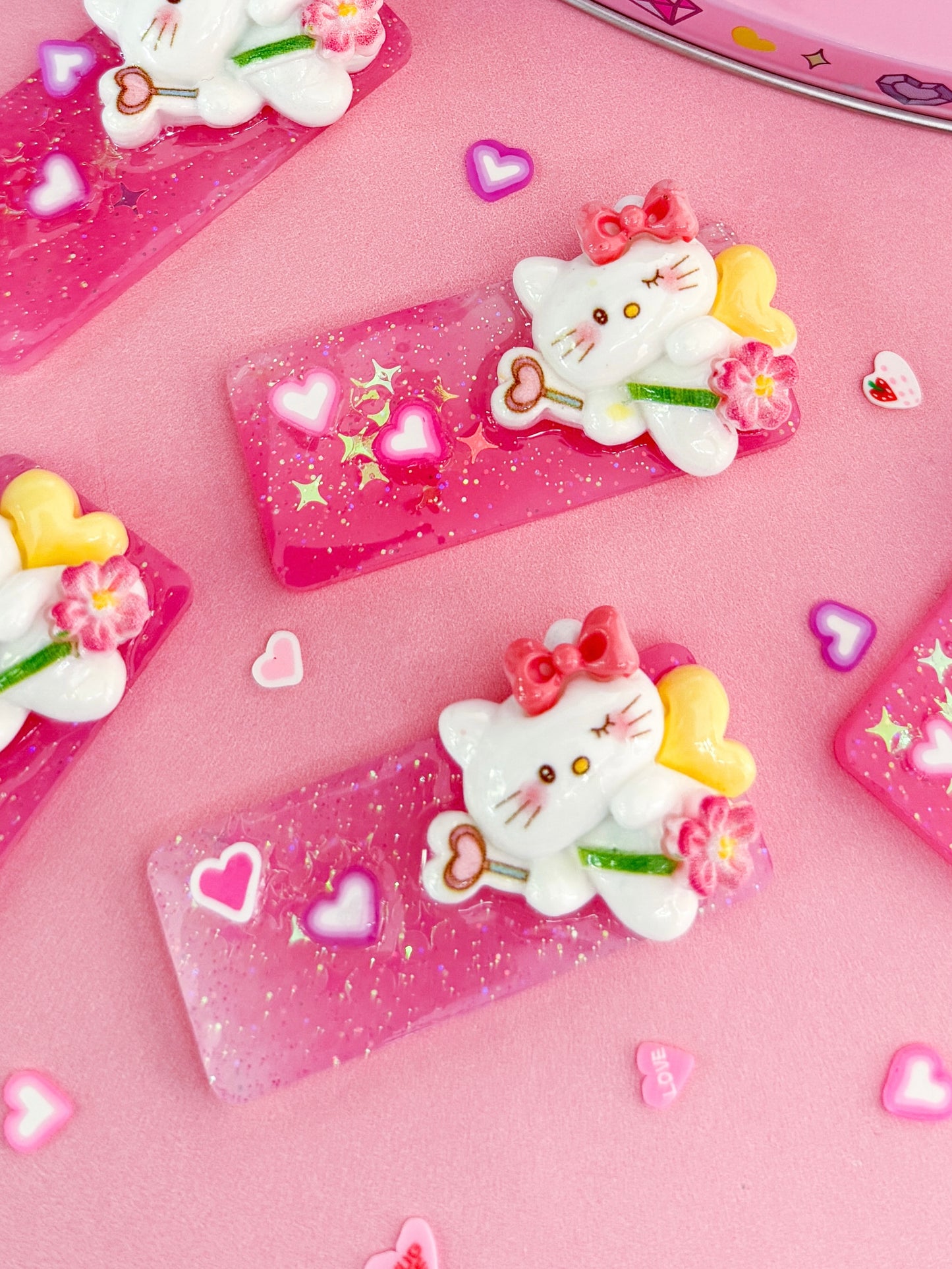 Cupid Kitty // Resin Bar Clip