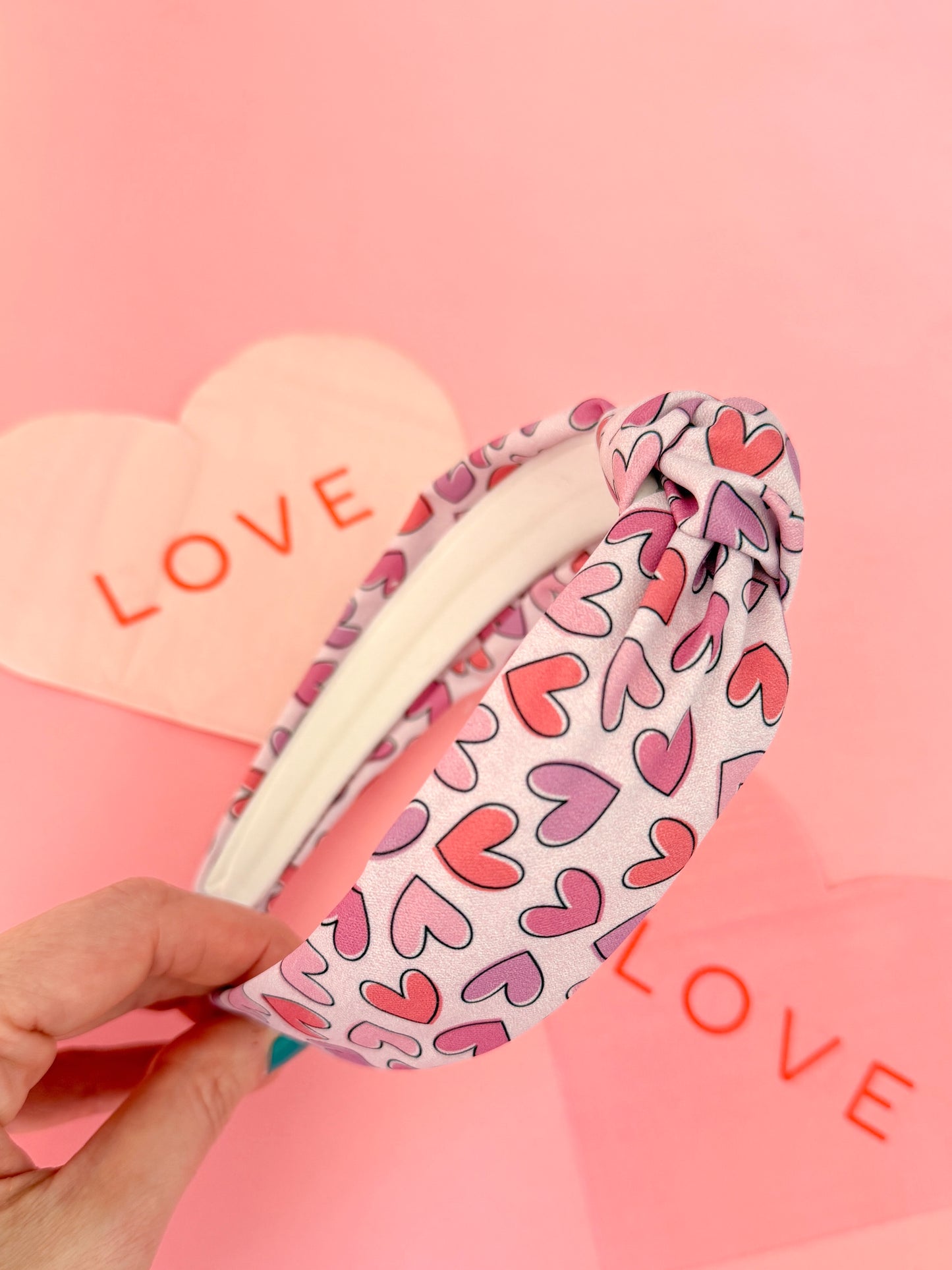 Hearts Knotted Headband