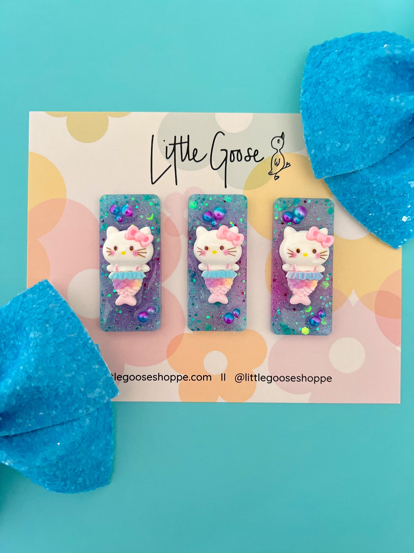 Mermaid Kitty // Resin Bar Clip