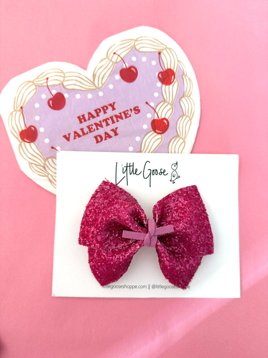 Magenta Glitter // Lena Bow