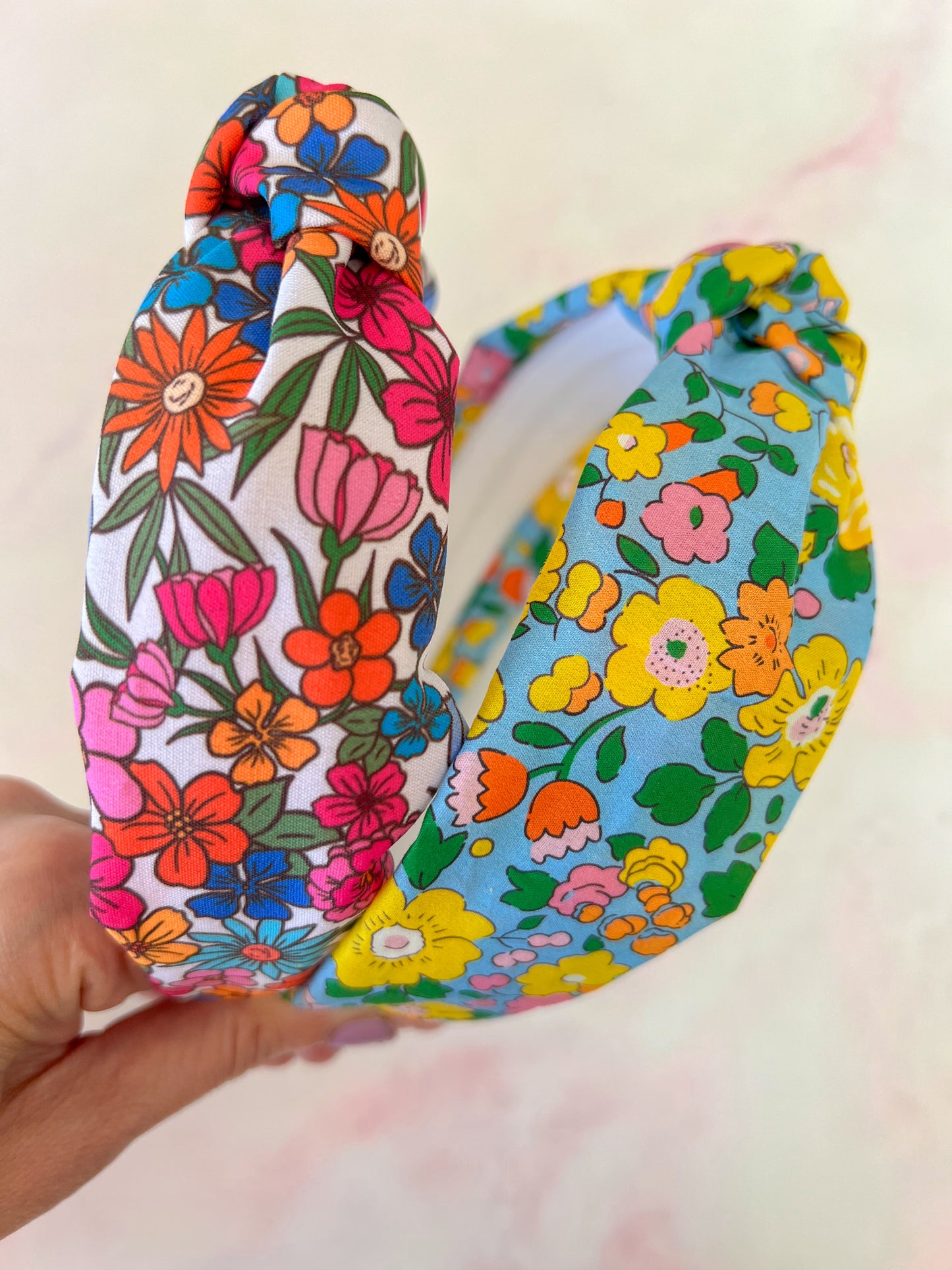 Bright Floral Knotted Headbands