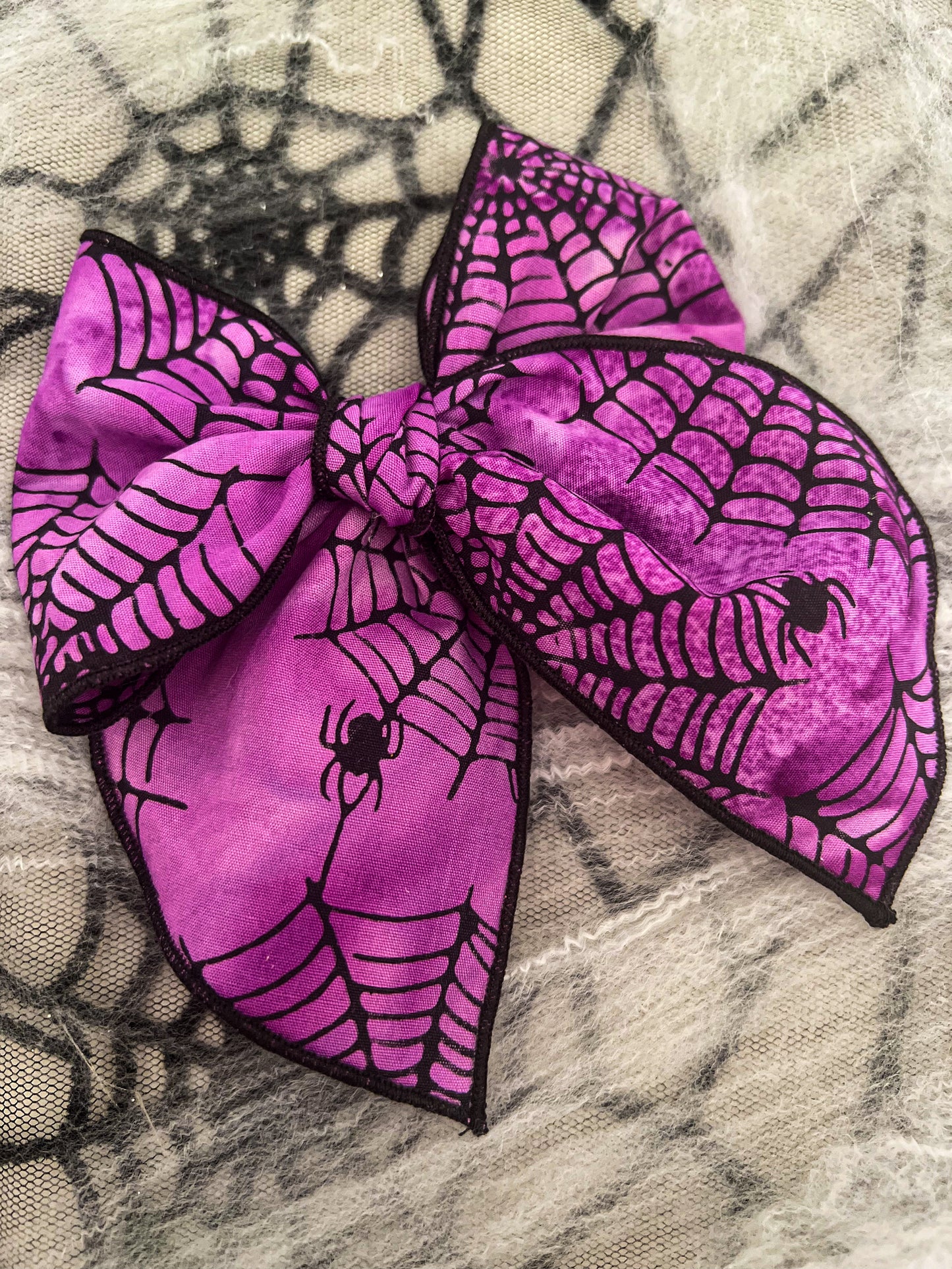 Purple TIe Dye Spiderwebs// Frankie Bow