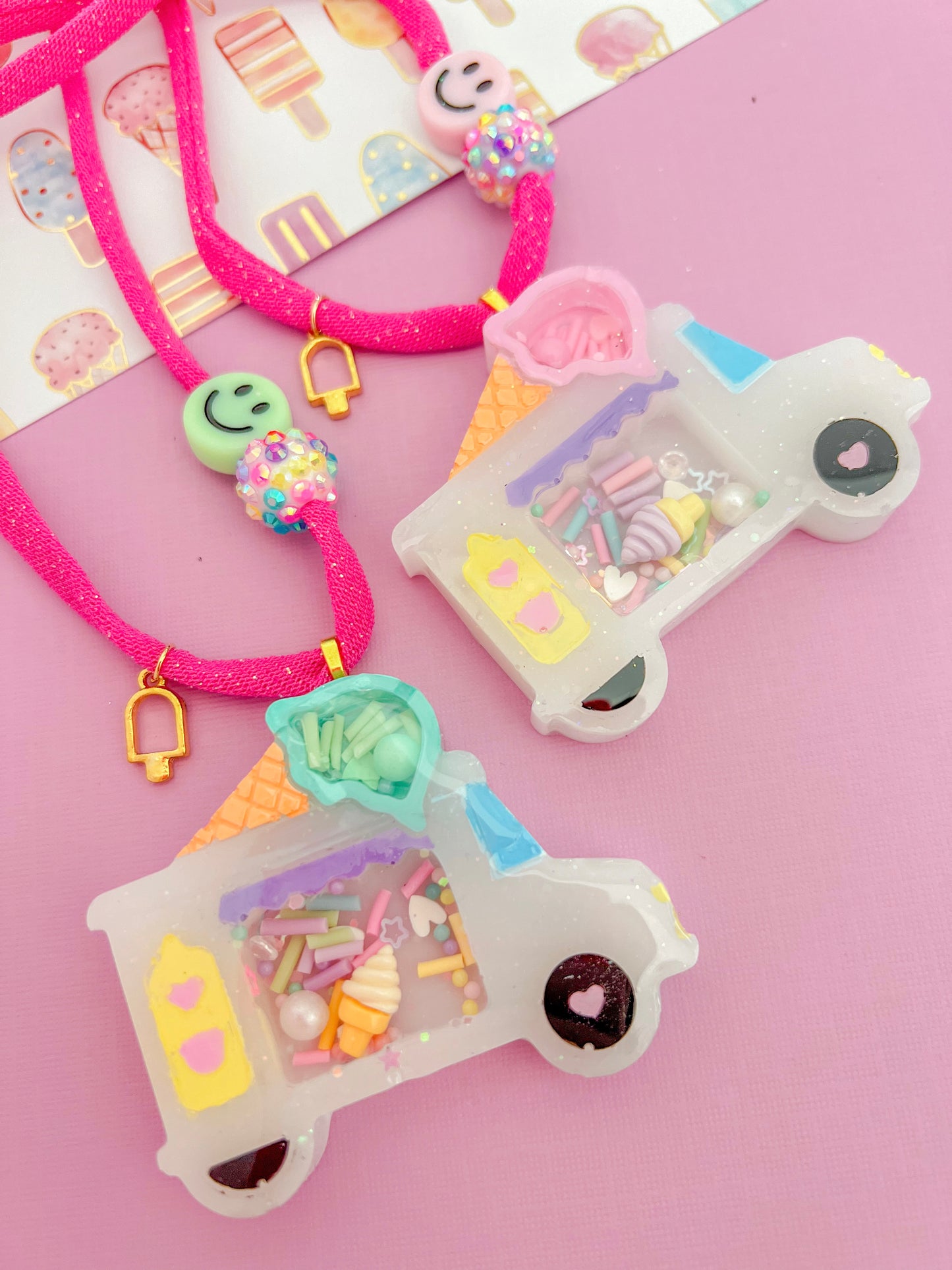 Ice Cream Truck Shaker Necklace