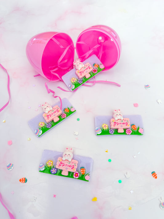 Spring Bunny // Resin Bar Clip