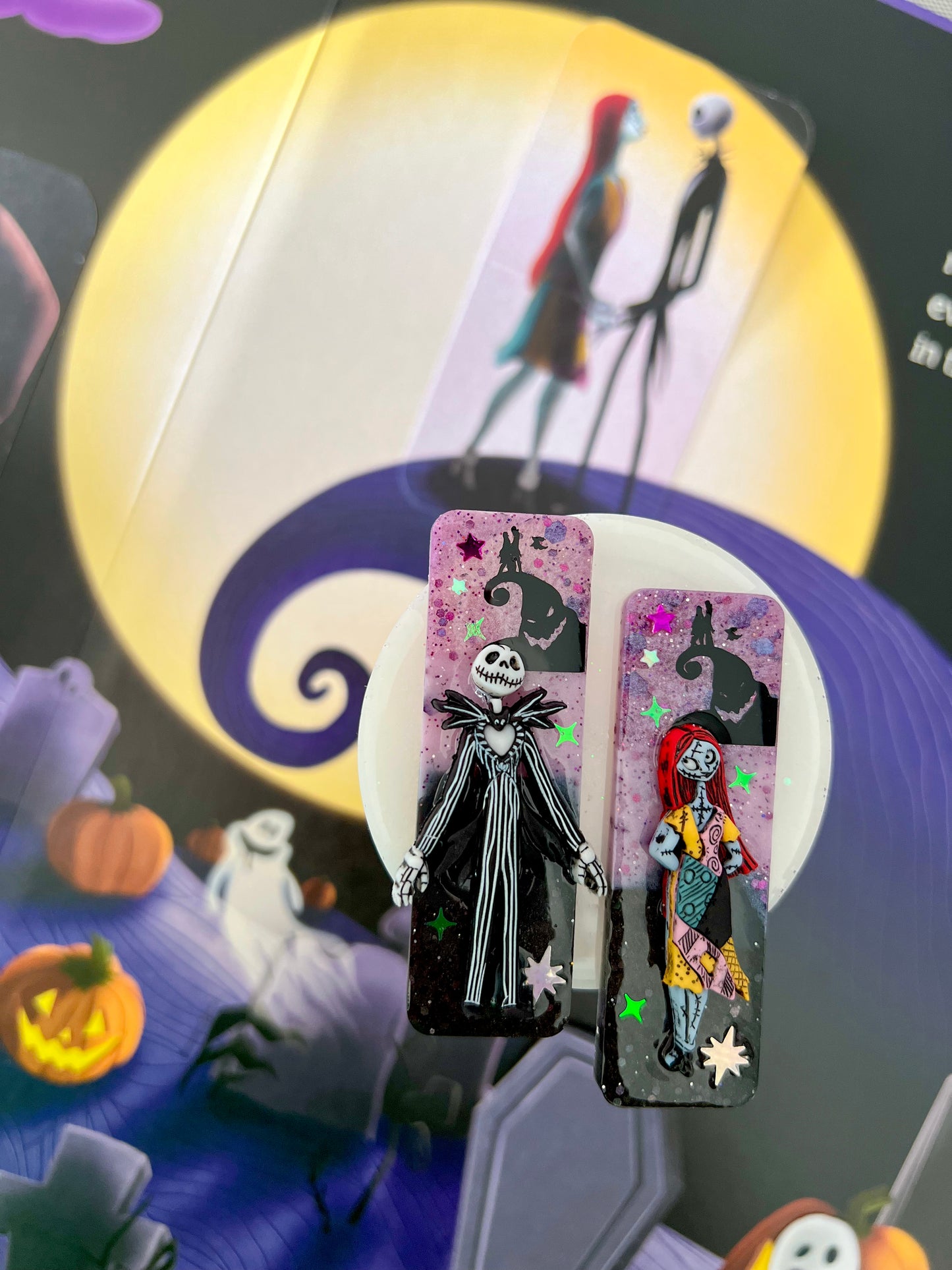 Pumpkin King & Queen Resin Clip