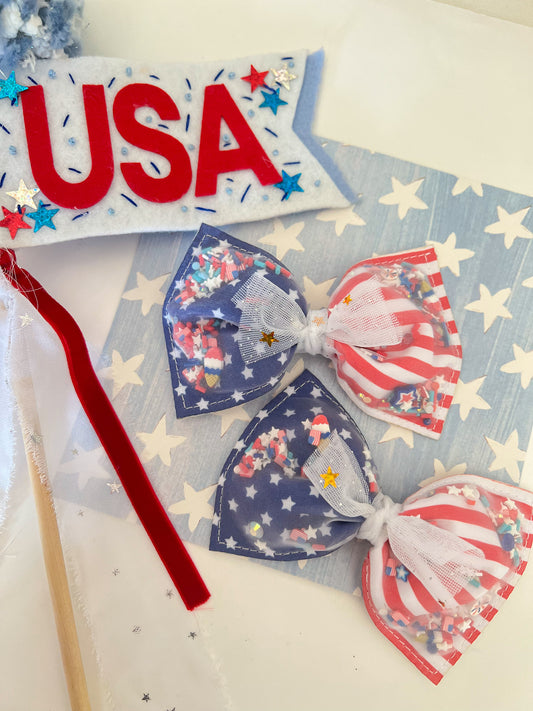 Shaker American Flag Bow