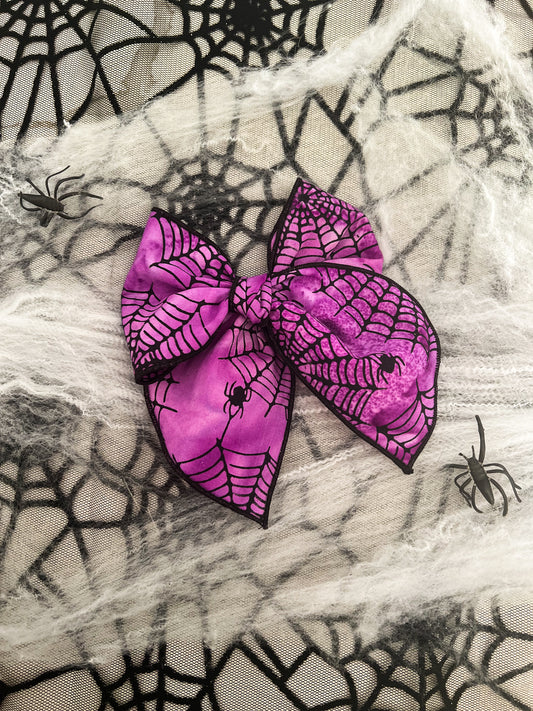 Purple TIe Dye Spiderwebs// Frankie Bow