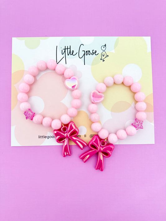 Pink Bow Bracelet