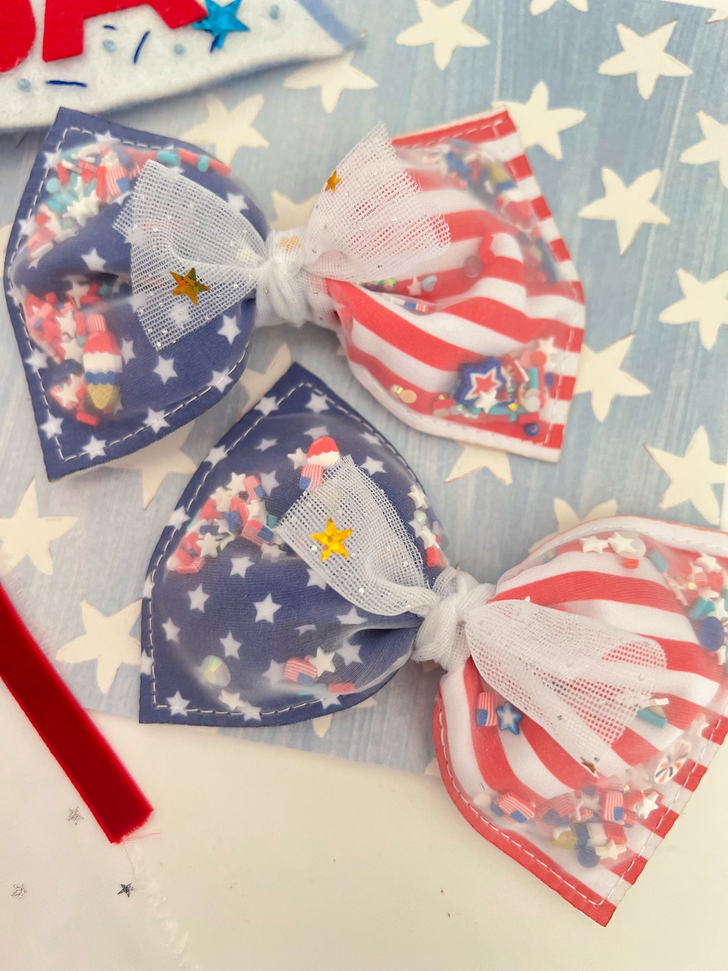 Shaker American Flag Bow