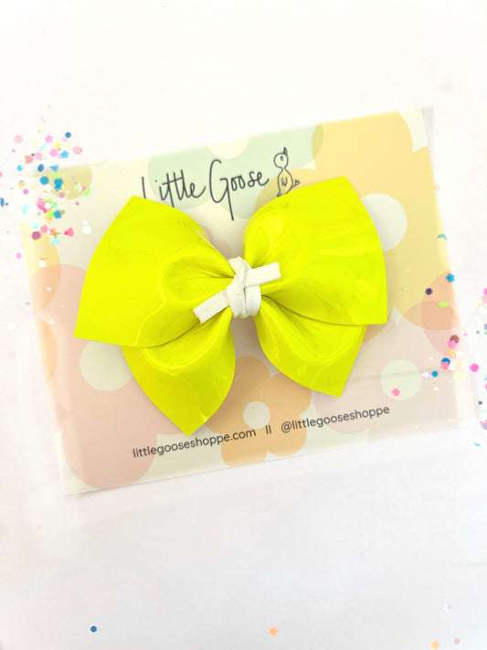 Bright Yellow Patent // Lena Bow