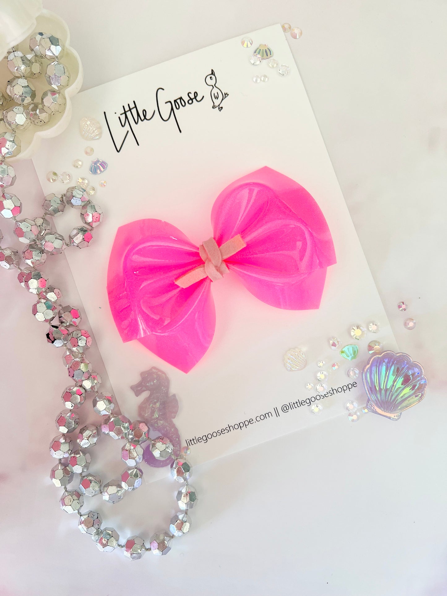 Sparkly Hot Pink Jelly // Lena Bow