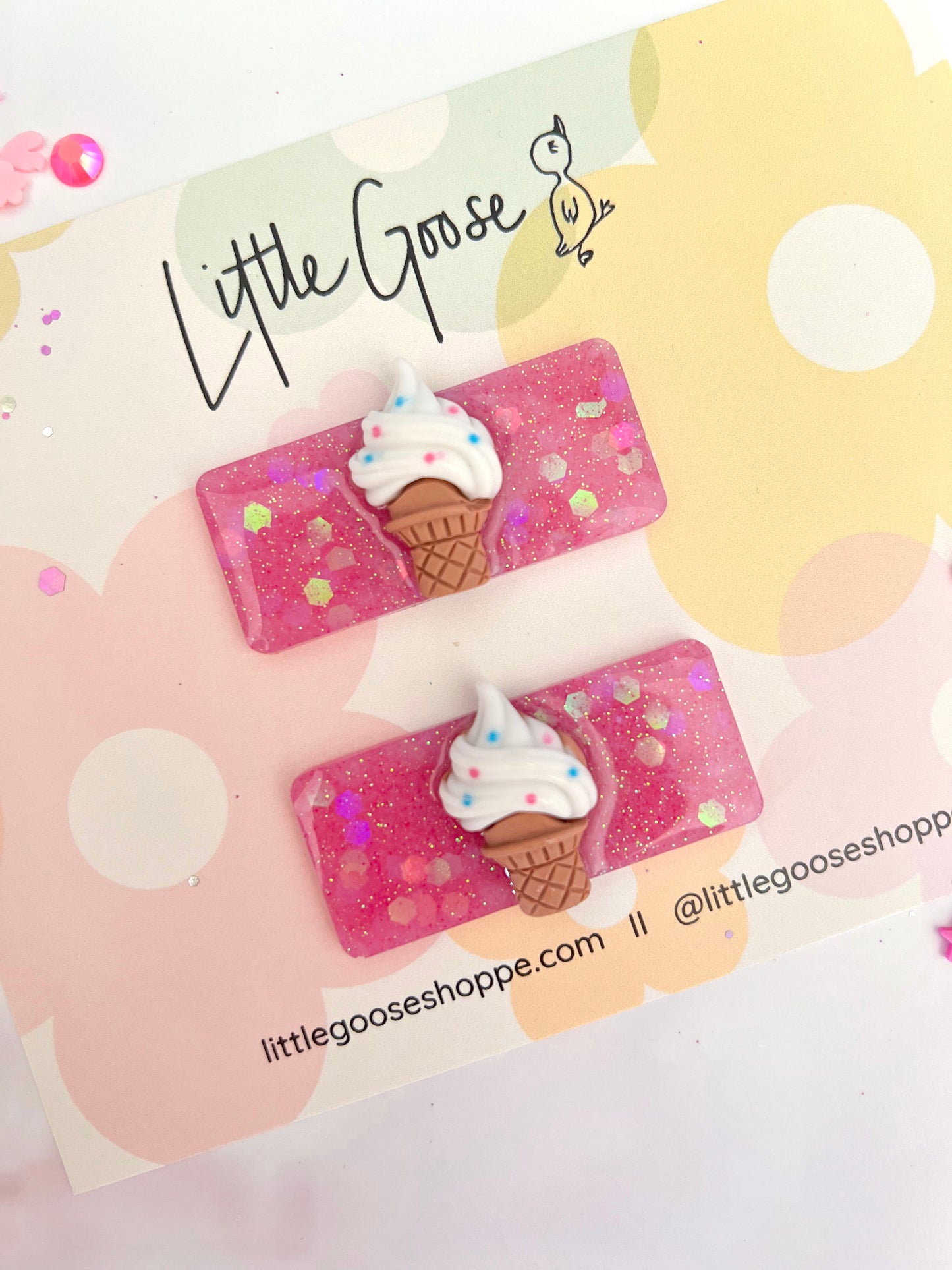 Ice Cream Cutie // Resin Bar Clip